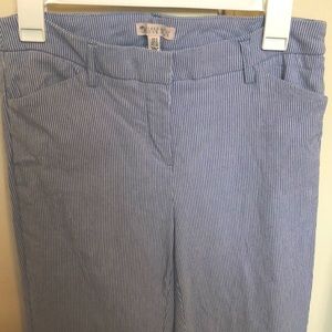 Cropped stripe dress pant